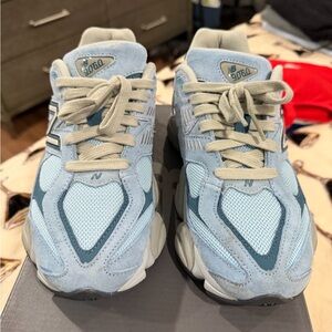 New Balance 9060 Sky Blue and Teal Sneakers
